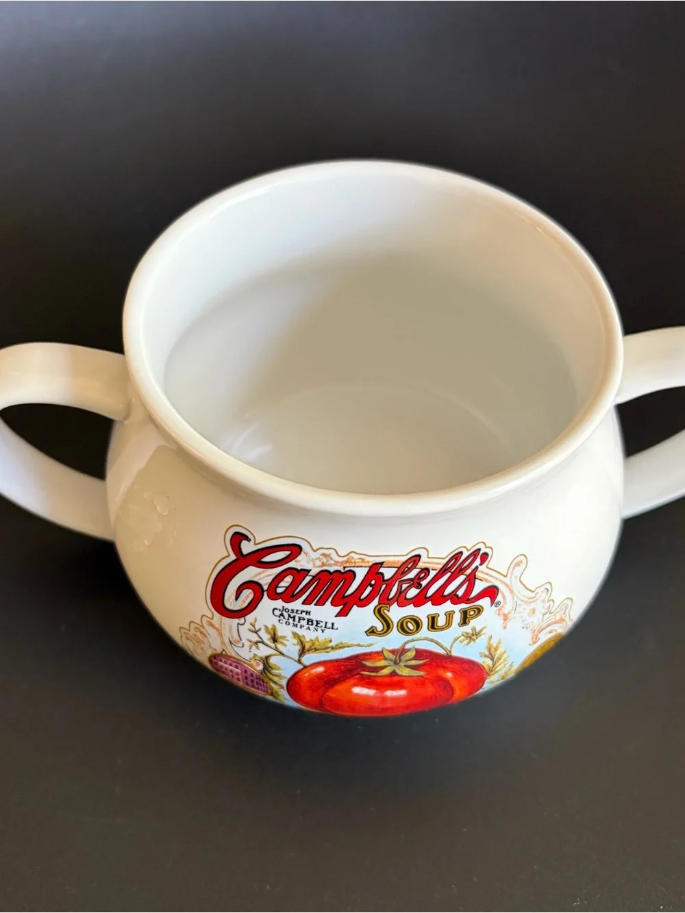 Collectible Campbell's Tomato Soup double-handled mug, Komodo Int'l Corp. 2017